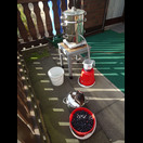 … und dann bekamen wir zwei Eimer mit Weintrauben.